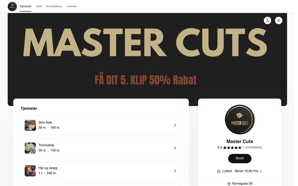 Før redesign — Master Cuts